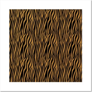 Light Brown and Black Tiger Safari Print Posters and Art